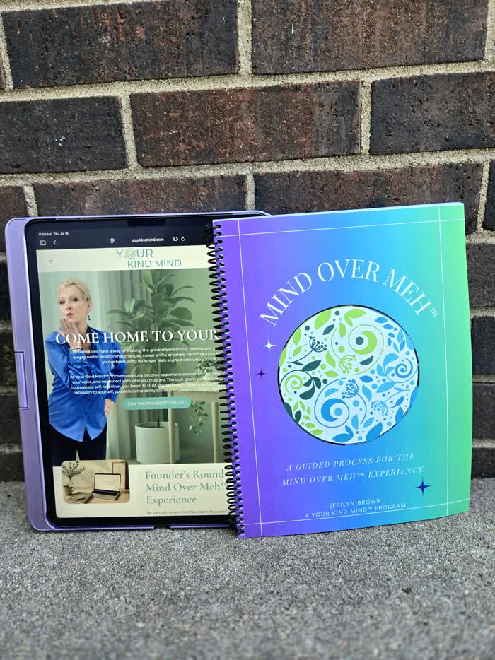 Your Kind Mind, Marie's first Marie Glow Studio client — her real website and workbook